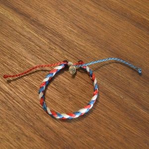 Red White and Blue Braided Pura Vida Bracelet
